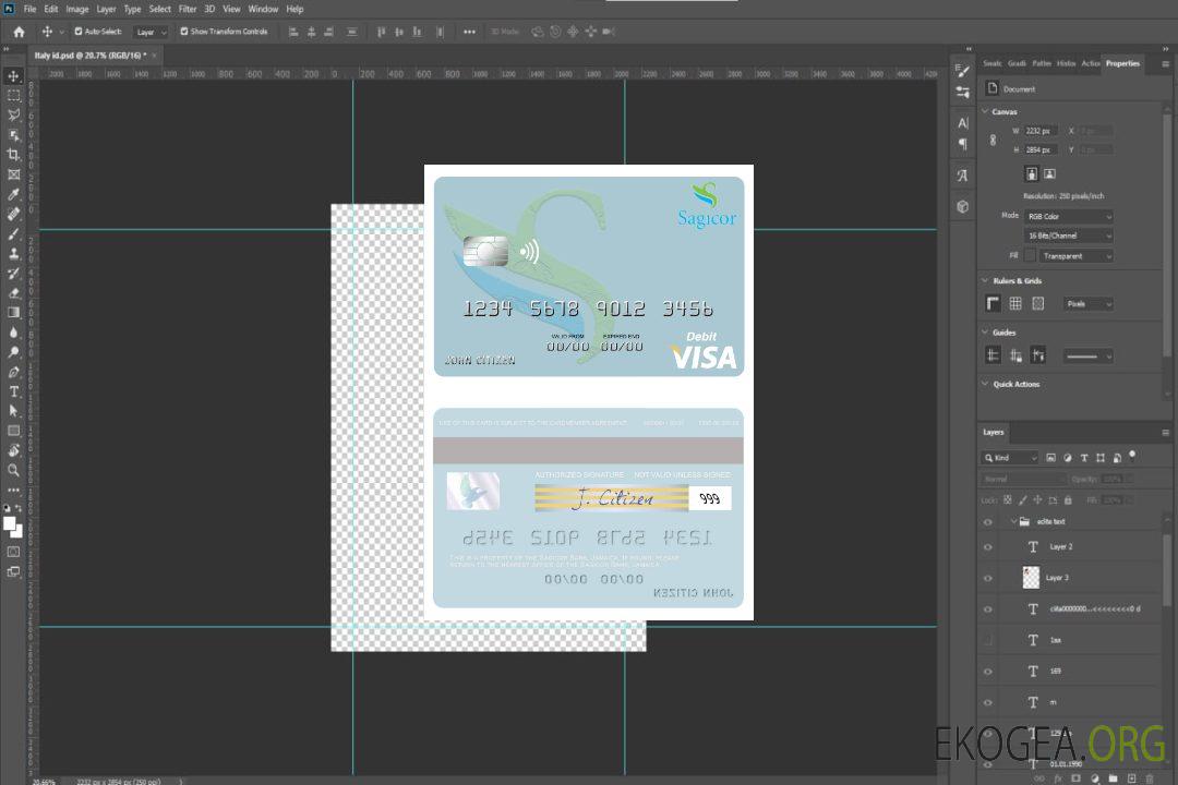 Carte de débit visa de la Jamaïque Sagicor Bank template Carte de débit visa de la Jamaïque Sagicor Bank template